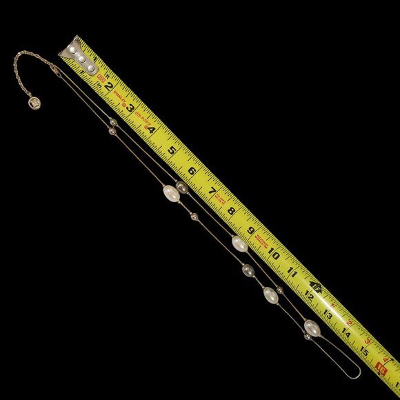 Vtg Givenchy Faux Pearl Necklace & Iridescent Stone Necklace Bundle - Picture 10 of 16